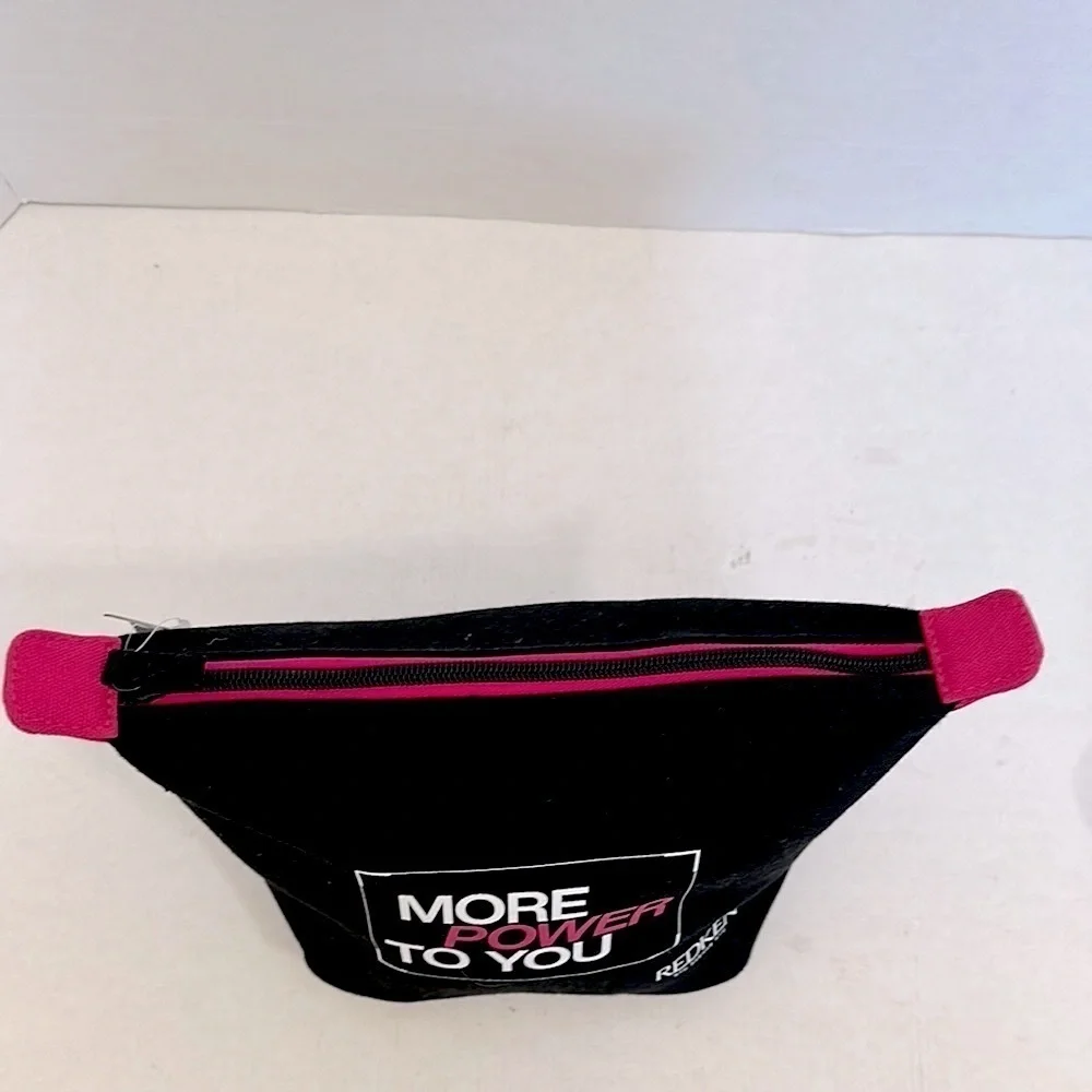 Redken Black and Pink Cosmetic Bag with matching hair and scalp massager NWT